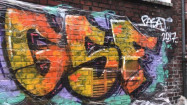 Graffitientfernung Hamburg - Graffiti an einer Hauswand